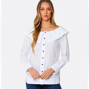 GANNI poplin cotton blouse